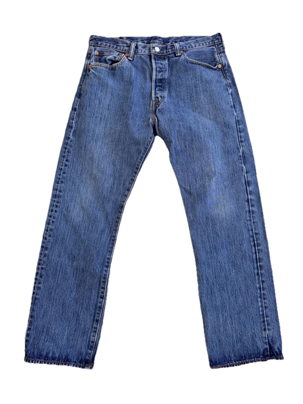 Levi's Jeans Mens 34x30 Blue 501 Original Fit Straight Leg Button Fly Denim